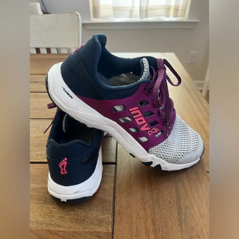 Inov-8 Women's Fuchsia and light gray Athletic Shoes; Size 8.5. Great condition!